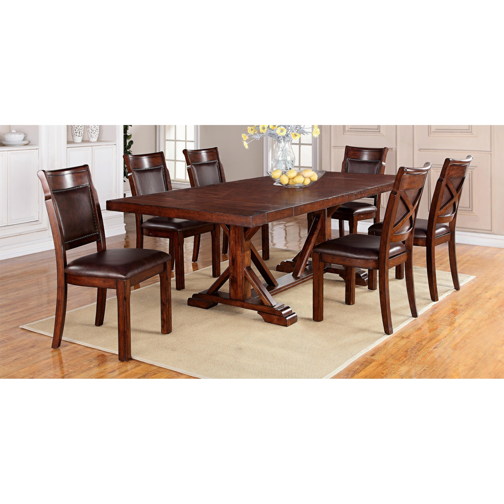 Warehouse M Adirondack 128744102+6x613S 7Piece Dining Table Set with